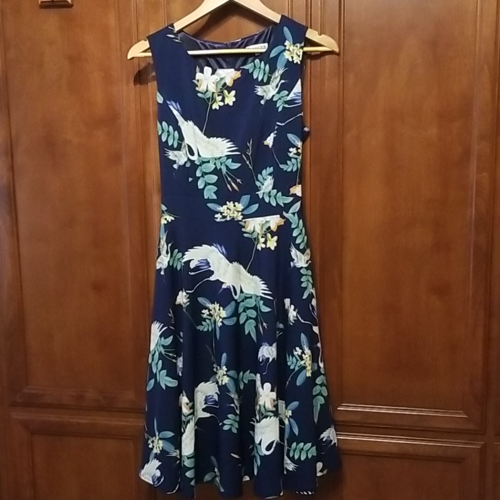 LASoul Oriental/Tropical Sleeveless Dress